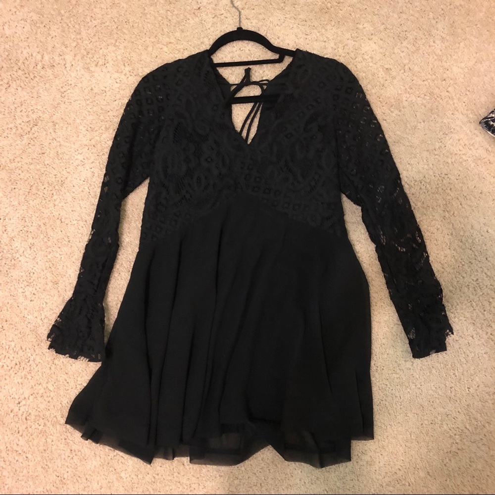 TULAROSA BLACK DRESS - Picture 3 of 6